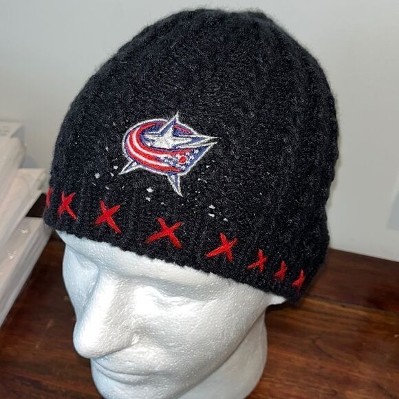 Columbus Blue Jackets Sewn logo Beanie NHL Hat Cap Knit Youth small S adult - Picture 1 of 4